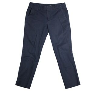 Gap Slim Crop Pants Womens 4 Ankle True Indigo Navy Blue Cotton Stretch Trousers